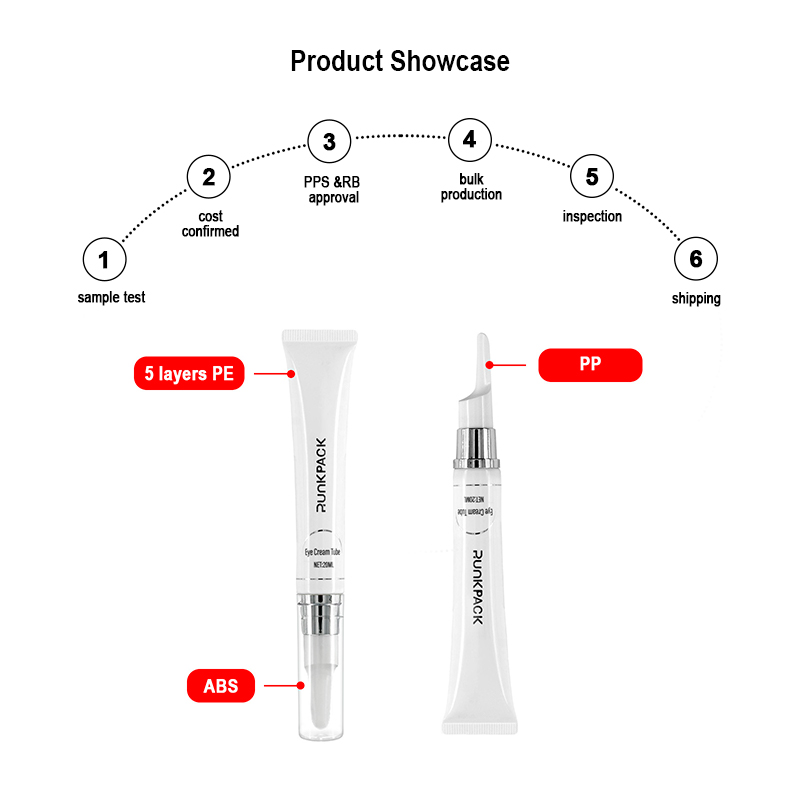 Squeeze Plastic White Tube Cosmetic Packaging