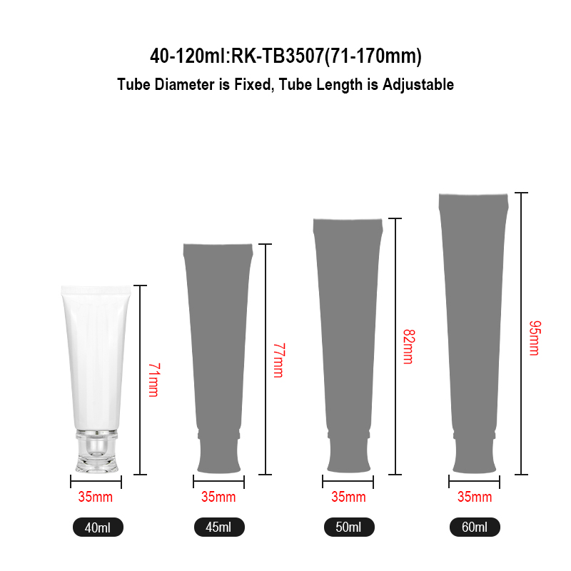 Runk cosmetic tube size