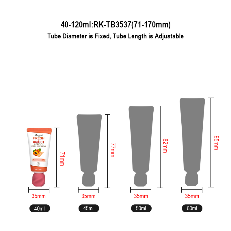 Runk cosmetic tubes size