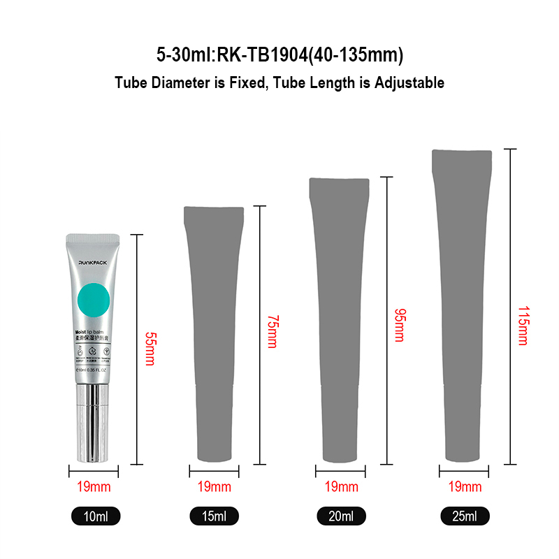 Runk cosmetic tubes size