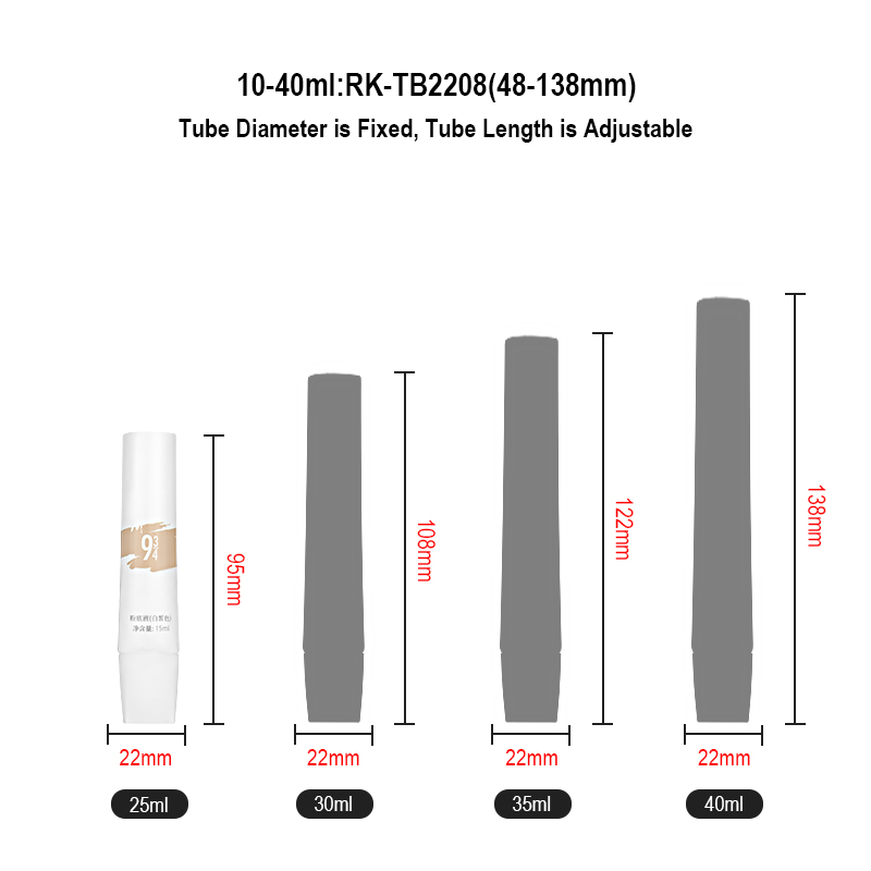 Runk cosmetic tube size
