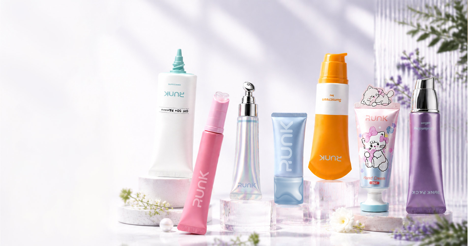 หลอดพลาสติกเครื่องสำอางพร้อม Applicator