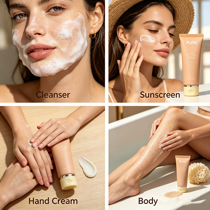 travel size face wash tube